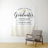 Glückwunsch unseres Goldenen Konfetti-Party Wandteppich (Beispiel)