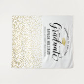 Glückwunsch unseres Graduate Gold Confetti-Party Wandteppich (Vorderseite (Horizontal))