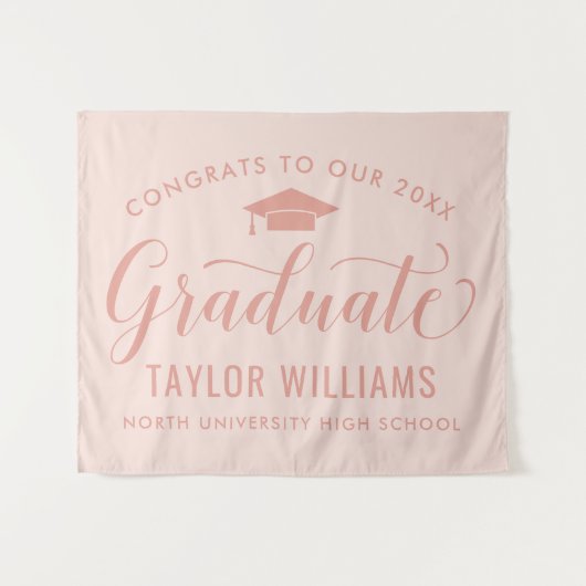 Glückwunsch unseres Graduate Rose Gold Abschluss Wandteppich (Vorderseite (Horizontal))