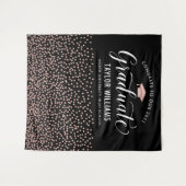 Glückwunsch unseres Graduate Rose Gold Confetti Pa Wandteppich (Vorderseite (Horizontal))