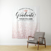 Glückwunsch unseres Graduate Rose Gold Confetti Pa Wandteppich (Beispiel)