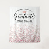 Glückwunsch unseres Graduate Rose Gold Confetti Pa Wandteppich (Vorderseite)