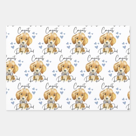 Glückwunsch Vater Wrapping Paper Sheets Geschenkpapier Set (Vorderseite 3)
