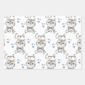 Glückwunsch Vater zum Verpacken von Papierblättern Geschenkpapier Set (Vorderseite 3)