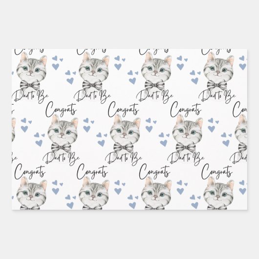 Glückwunsch Vater zum Verpacken von Papierblättern Geschenkpapier Set (Vorderseite 3)