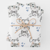 Glückwunsch Vater zum Verpacken von Papierblättern Geschenkpapier Set (Beispiel)