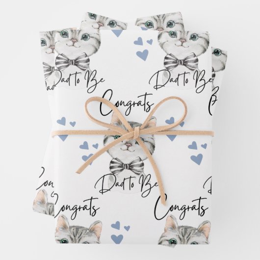 Glückwunsch Vater zum Verpacken von Papierblättern Geschenkpapier Set (Beispiel)