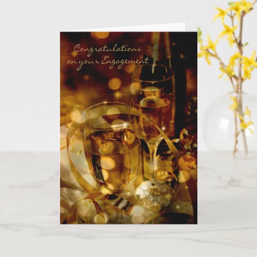 Glückwunsch Verlobung Karte (Gelbe Blume)