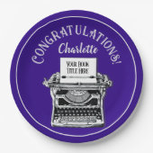 Glückwunsch Veröffentlichung Personalisiert Pappteller (Vorderseite)