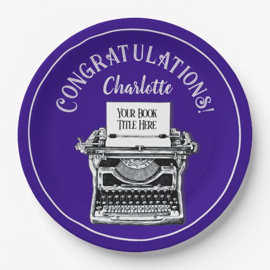 Glückwunsch Veröffentlichung Personalisiert Pappteller (Vorderseite)