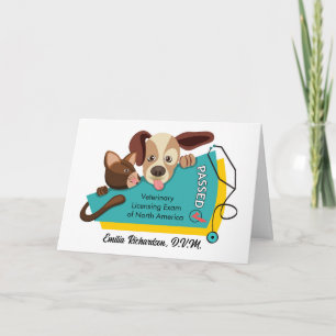 Glückwunsch Veterinärlizenzprüfung bestanden Karte