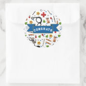 Glückwunsch von Abschlüssen in der Krankenpflege Runder Aufkleber (Tasche)