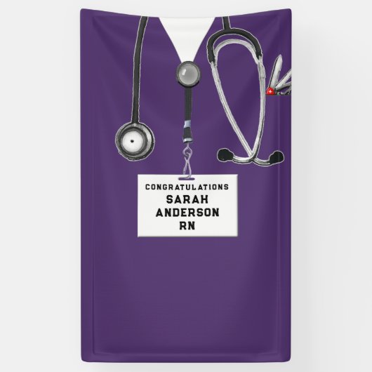 Glückwunsch von Krankenschwestern und Abschlüssen Banner (Vertikal)
