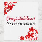 Glückwunsch Weinetikett (Einzelnes Label)