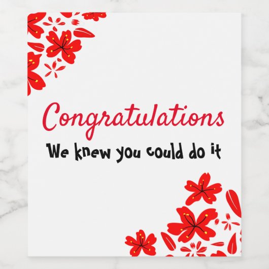 Glückwunsch Weinetikett (Einzelnes Label)