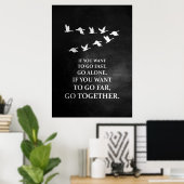 Glückwunsch, wenn Sie Gewollt, zusammen zu gehen Poster (Heimbüro)