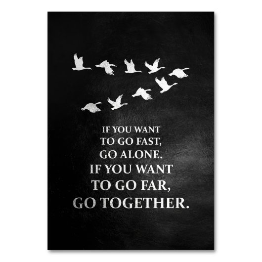 Glückwunsch, wenn Sie Gewollt, zusammen zu gehen Tischnummer (Vorderseite)