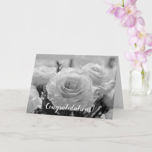 Glückwunsch White Roses Wedding Card Karte (Orchidee)