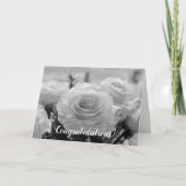 Glückwunsch White Roses Wedding Card Karte (Vorderseite)