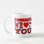 Glückwunsch wir Liebe Sie Kaffeetasse (Links)