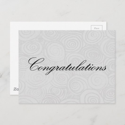 Glückwunsch Wirbel Postkarte (Vorne/Hinten)