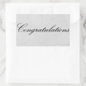 Glückwunsch Wirbel Rechteckiger Aufkleber (Tasche)