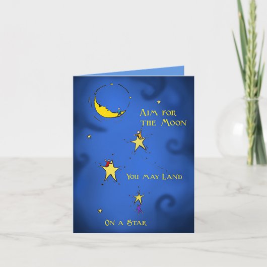 Glückwunsch-Ziel für den Mond Karte (Vorderseite)