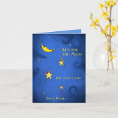 Glückwunsch-Ziel für den Mond Karte (Gelbe Blume)