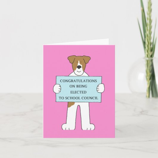 Glückwunsch zu den Wahlen zum Schulrat Karte (Vorderseite)