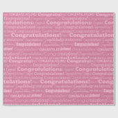Glückwunsch zu Hochzeiten in rosa Wrapping Paper Geschenkpapier (Flach)