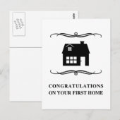 Glückwunsch zu Ihrer ersten Zuhause : Mod Zuhause Postkarte (Vorne/Hinten)