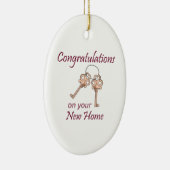 Glückwunsch zu Ihrer neuen Zuhause Keramik Ornament (Rechts)