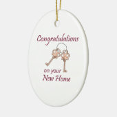 Glückwunsch zu Ihrer neuen Zuhause Keramik Ornament (Links)