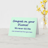 Glückwunsch zu Ihrer Scheidung Karte (Gelbe Blume)