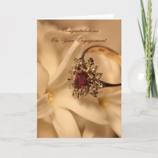 Glückwunsch zu Ihrer Verlobung Karte (Vorderseite)