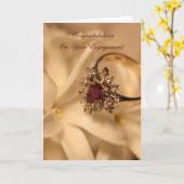 Glückwunsch zu Ihrer Verlobung Karte (Gelbe Blume)