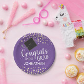 Glückwunsch zu "Unser Grad" mit Individuelle Name Pappteller (Party)