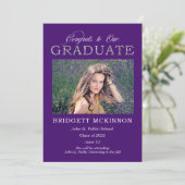 Glückwunsch zu unserem Absolventen Silver Glitzer Ankündigung (Stehend Vorderseite)