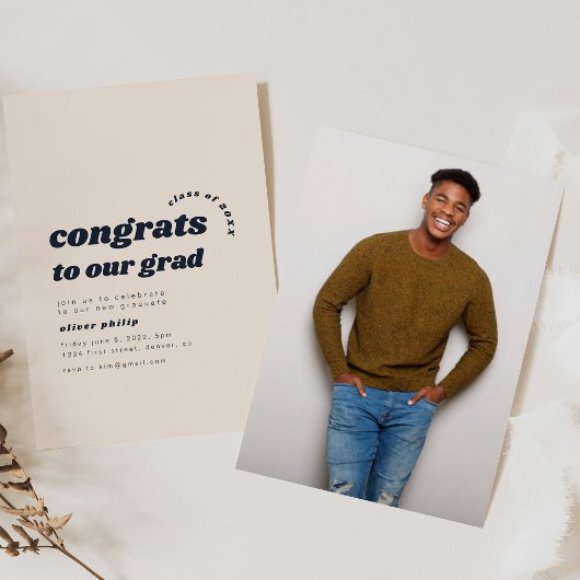 Glückwunsch zu unserem einfachen Abschluss Einladung