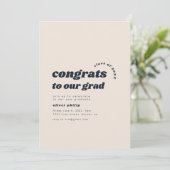 Glückwunsch zu unserem einfachen Abschluss Einladung (Stehend Vorderseite)