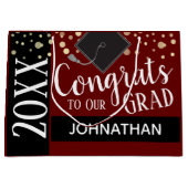 Glückwunsch zu unserem Grad Individuelle Name jede Große Geschenktüte (Vorderseite)