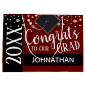 Glückwunsch zu unserem Grad Individuelle Name jede Große Geschenktüte (Rückseite)