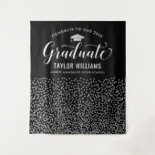 Glückwunsch zu unserem Graduate Silver Confetti Pa Wandteppich (Vorderseite)