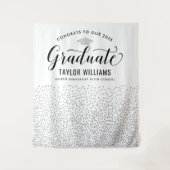 Glückwunsch zu unserem Graduate Silver Confetti Pa Wandteppich (Vorderseite)