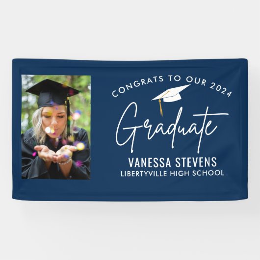 Glückwunsch zu unserem modernen Foto der Graduate Banner (Horizontal)