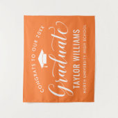 Glückwunsch zu unserem Orange-Abschluss 2023 Wandteppich (Vorderseite)