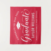 Glückwunsch zu unserem roten Abschluss 2023 Wandteppich (Vorderseite)