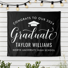 Glückwunsch zu unserem Schwarzen Abschluss 2023 Wandteppich
