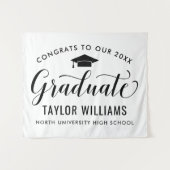 Glückwunsch zu unserem White Abschluss Wandteppich (Vorderseite (Horizontal))