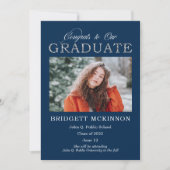 Glückwunsch zu unseren Graduierten Imitate Silbern Ankündigung (Vorderseite)